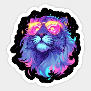 cool lion Sticker